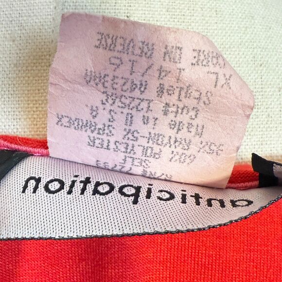 Vintage | Anticipation | Red, Pink, Light Pink Block Dress | Sz XL - Picture 6 of 8